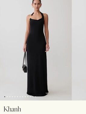 Meshki Khanh slinky halter maxi dress